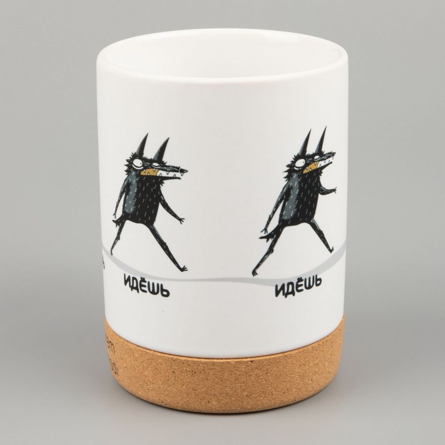 Кружка с пробковой подставкой Corky